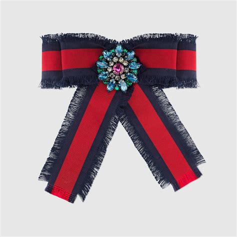 gucci ribbon brooch blue|Gucci Brooches .